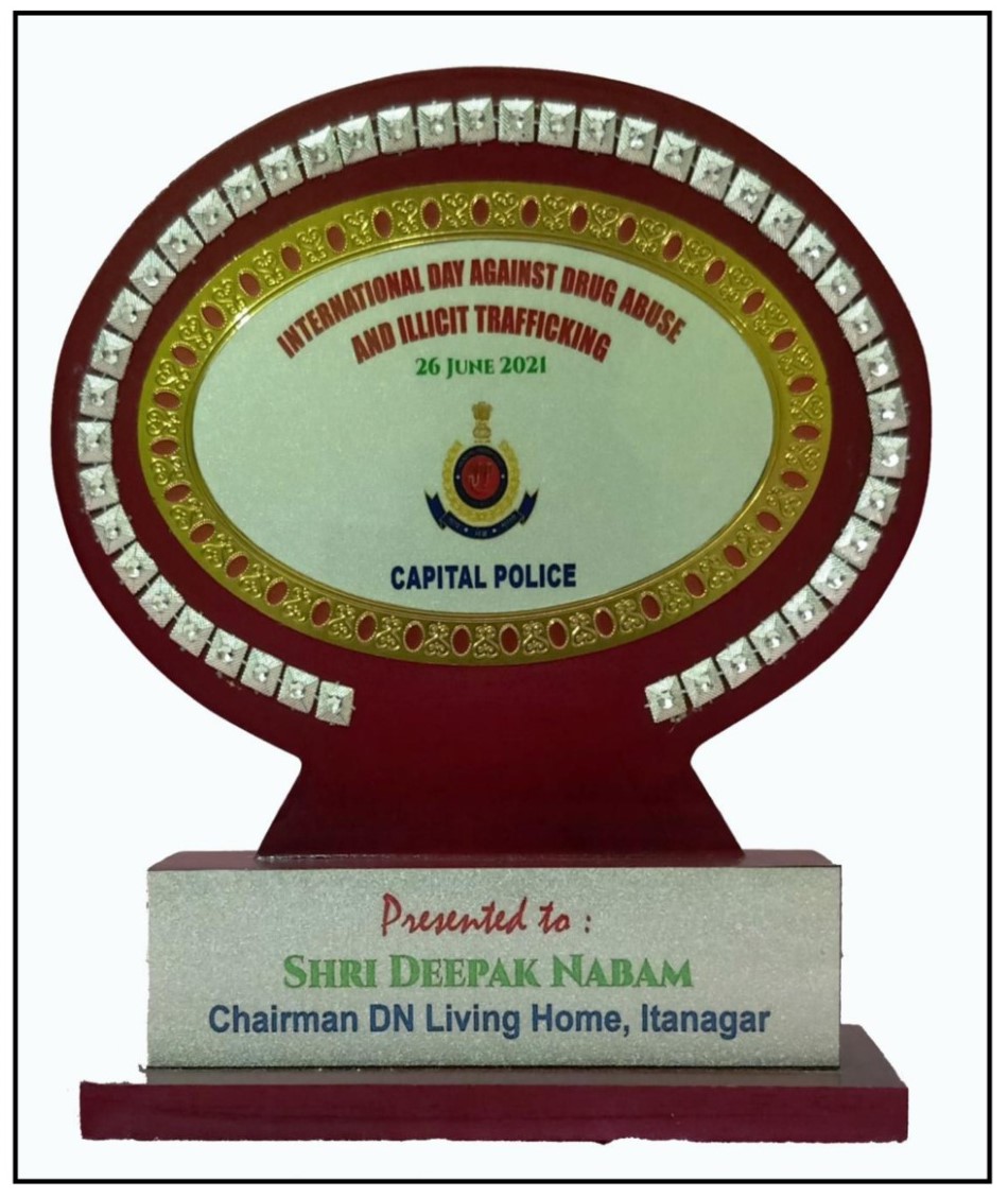 19 - Felicitation from Capital Police on Interntional Day Against Drug Abuse and Illicit Traficking at Itanagar 2021